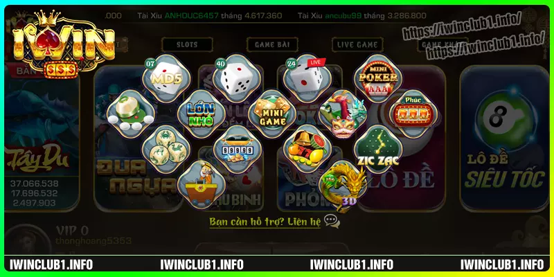 Khám phá thiên đường game iwinclub thượng lưu