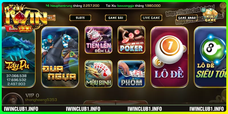 Trọn vẹn các tiện ích nổi bật chỉ có tại iwinclub
