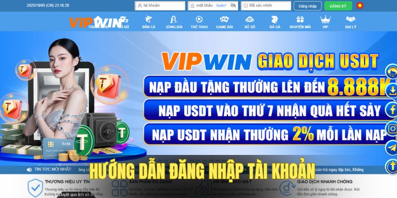 Đăng nhập VIPwin nhanh và chuẩn xác